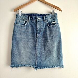 All Saints • Kim Distressed Denim Skirt‎